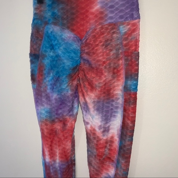 NWT Women’s Anti Cellulite Tie Dye Leggings - Picture 5 of 13